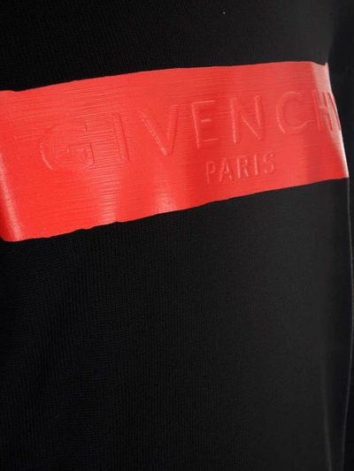 Shop Givenchy Logo Band Knit Sweater In Black