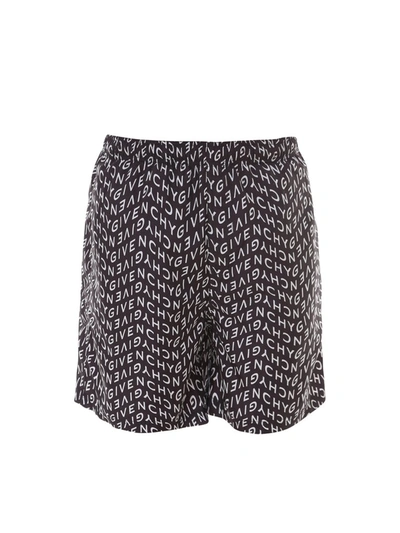 Shop Givenchy Allover Refracted Logo Swim Shorts In Multi