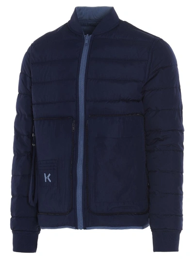 Shop Kenzo Tiger Crest Reversible Puffer Jacket In Blue