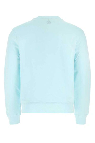 Shop Lanvin Logo Embroidered Sweatshirt In Blue