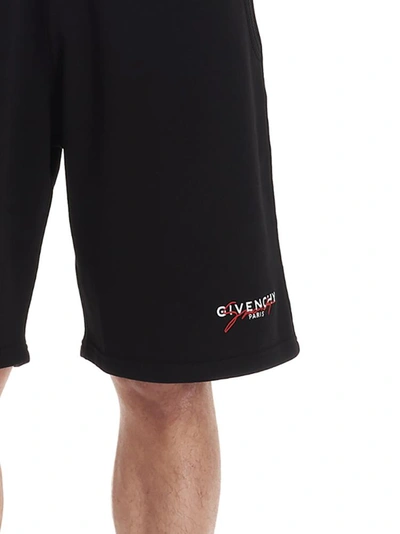Shop Givenchy Signature Logo Shorts In Black
