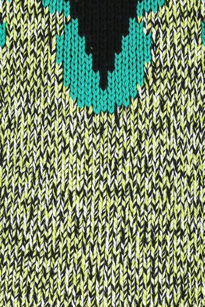 Shop Prada Geometric Intarsia Knit Sweater In Green