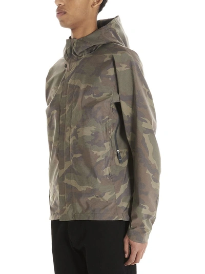 Shop Herno Camouflage Hooded Jacket In Multi