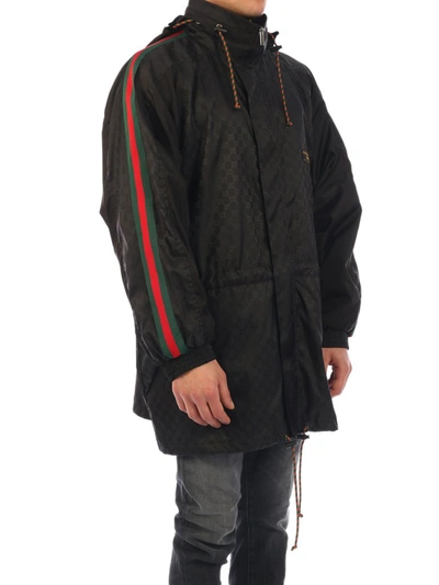 Shop Gucci Gg Jacquard Jacket In Black