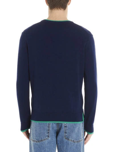 Shop Kenzo Embroidered Tiger Sweater In Blue