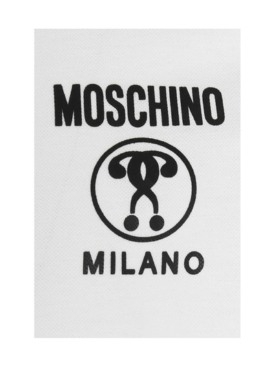Shop Moschino Double Question Mark Polo Shirt In White