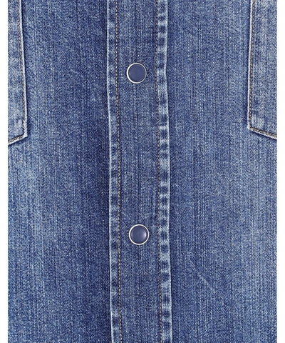 Shop Dolce & Gabbana Western Denim Shirt In Blue