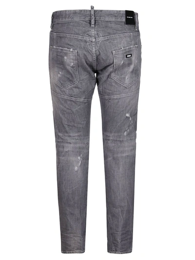 Shop Dsquared2 Tidy Biker Jeans In Grey