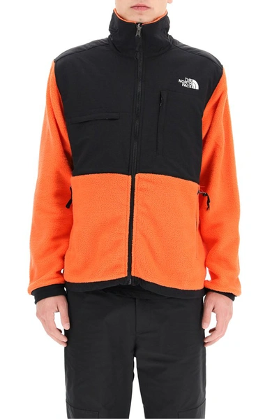 Shop The North Face Denali 2 Logo Fleece Jacket In Orange