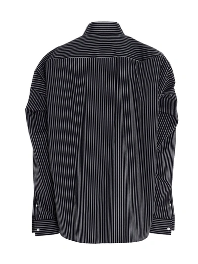 Shop Balenciaga Striped Steroid Shirt In Multi