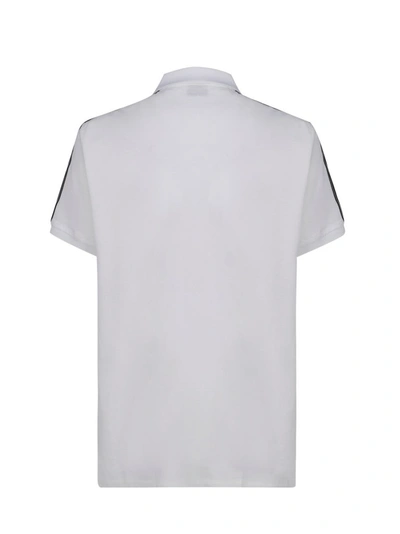 Shop Burberry Logo Band Polo Shirt In White