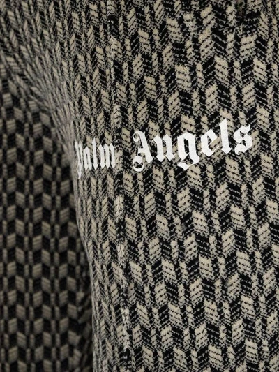 Shop Palm Angels Logo Chevron Track Pants In Multi