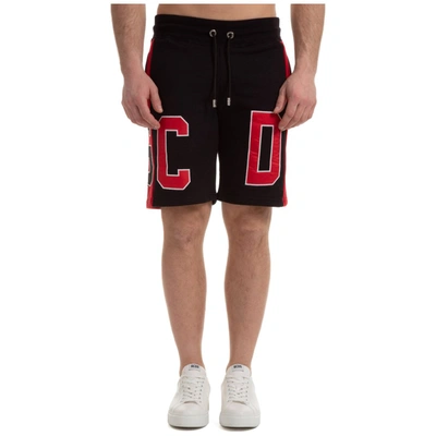 Shop Gcds Side Stripe Sweat Shorts In Black