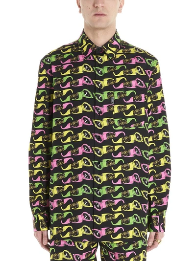 Shop Versace Sunglasses Print Shirt In Multi