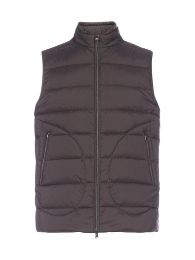 Shop Herno Legend Padded Vest In Brown