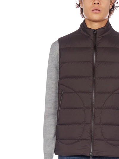 Shop Herno Legend Padded Vest In Brown