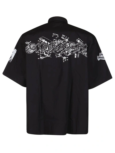 Shop Givenchy Schematics Short Sleeve Shirt In Black