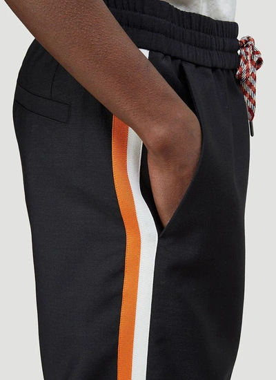 Shop Burberry Drawstring Track Pants In Black