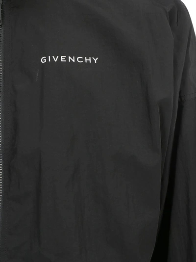 Shop Givenchy Logo Neckline Lightweight Jacket In Black