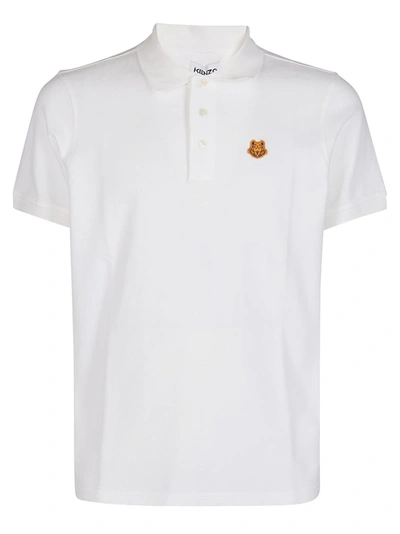 Shop Kenzo Tiger Crest Polo Shirt In White