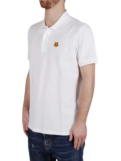 Shop Kenzo Tiger Crest Polo Shirt In White