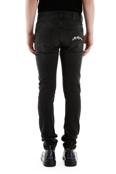 Shop Alexander Mcqueen Slim Fit Jeans In Black