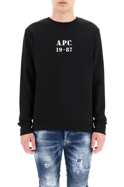 Shop A.p.c. Gaby Logo Sweatshirt In Black