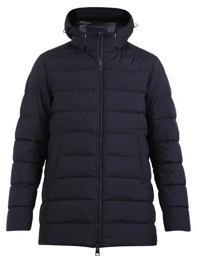 Shop Herno Zipped Down Jacket In Black