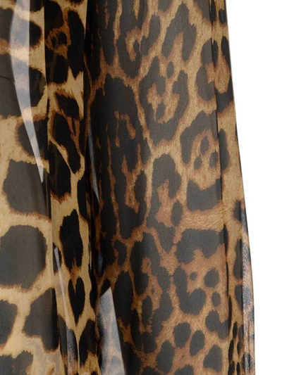 Shop Saint Laurent Leopard Print Sheer Shirt In Multi