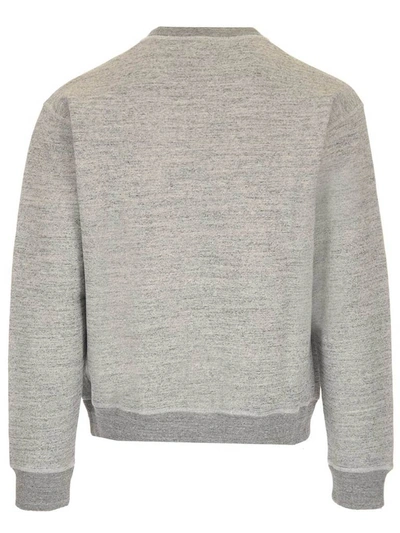 Shop Dsquared2 Logo Print Crewneck Sweatshirt In Grey