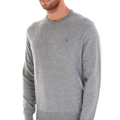 Shop Polo Ralph Lauren Logo Knitted Jumper In Grey