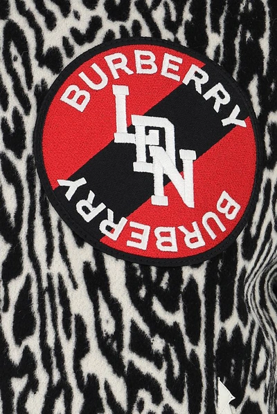 Shop Burberry Animal Print Bomber Jacket In Multi