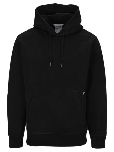 Shop Helmut Lang Strap Detail Hoodie In Black