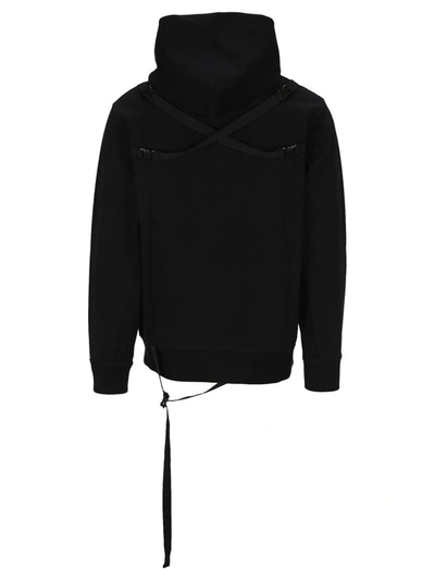 Shop Helmut Lang Strap Detail Hoodie In Black