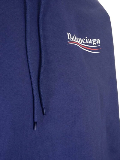 Shop Balenciaga Logo Printed Long In Blue