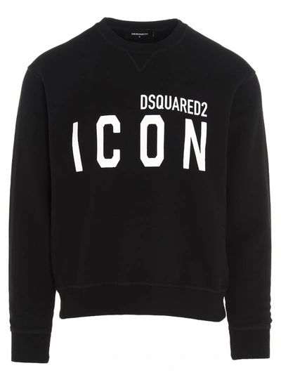 Shop Dsquared2 Icon Print Sweatshirt In Black