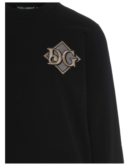 Shop Dolce & Gabbana Monogram Logo Sweatshirt In Black