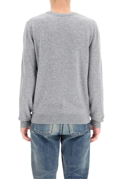 Shop Apc A.p.c. Crewneck Knit Sweater In Grey