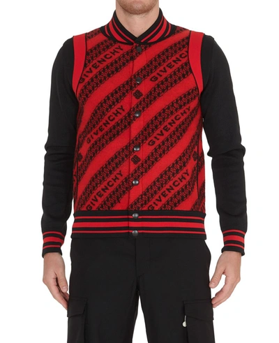 Shop Givenchy Chain Jacquard Bomber Jacket In Multi