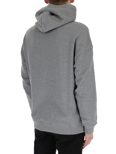 Shop Givenchy Logo Band Hoodie In Grey