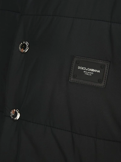 Shop Dolce & Gabbana Logo Padded Gilet In Black