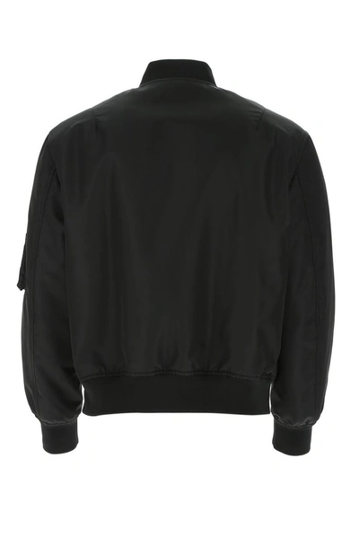 Shop Valentino Vltn Tag Bomber Jacket In Black
