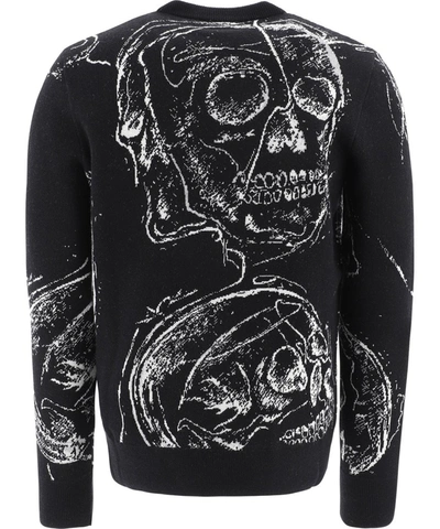 Shop Alexander Mcqueen Skull Knitted Jumper In Black