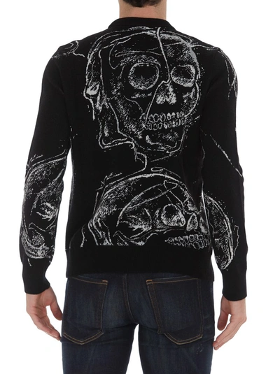 Shop Alexander Mcqueen Skull Knitted Jumper In Black