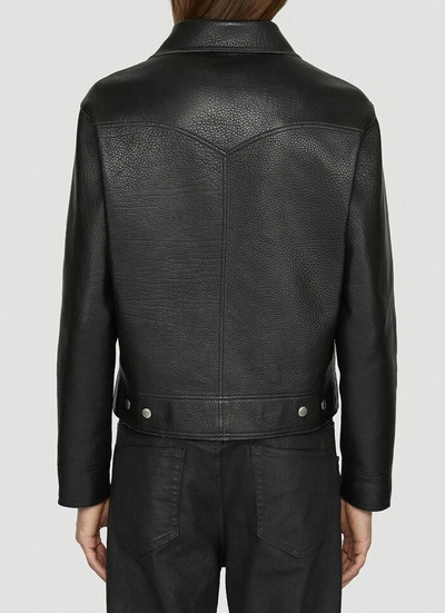 Shop Maison Margiela Reversible Leather Jacket In Black