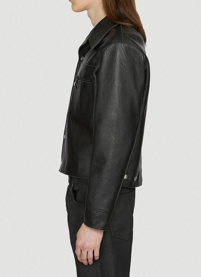 Shop Maison Margiela Reversible Leather Jacket In Black
