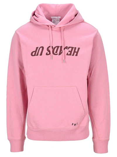 Shop Helmut Lang Drawstring Hoodie In Pink