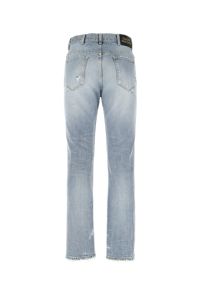 Shop Gucci Eco Bleached Jeans In Blue