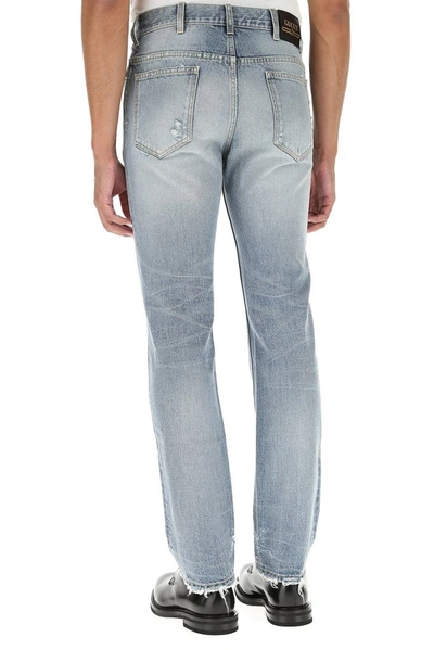 Shop Gucci Eco Bleached Jeans In Blue