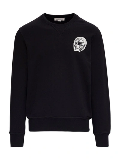 Shop Alexander Mcqueen Skull Patch Sweatshirt In Black